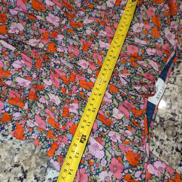 J. Crew Liberty Fabric Sz 8 Floral Cinched Waist Cotton Dress in Meadow Song - Picture 7 of 7